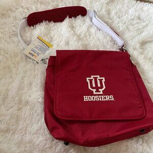 LIL FANS Indiana Hoosiers Diaper‎ Bag / Messenger Crossbody Bag Red White NWOT